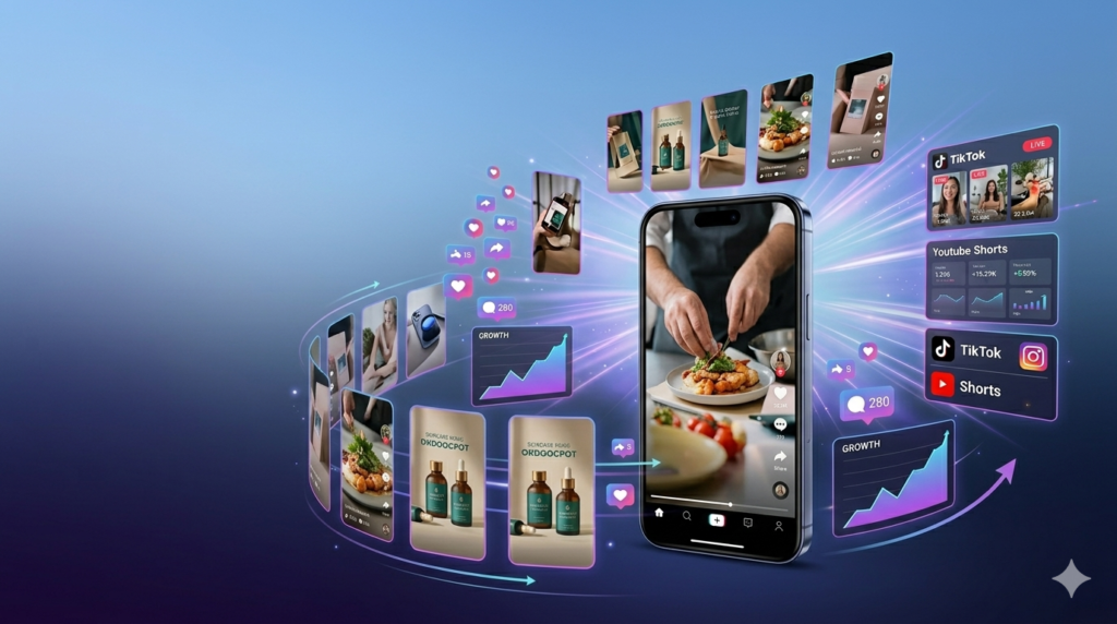 Short form video marketing strategy using reels shorts and tiktok for business growth